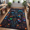 bamyum Gameking Gamer Bedruckter Teppich Chenille-Druck Maschinell Hergestellt für Spielzimmer, Gamer-Teppiche für Schlafzimmer, Videospiel Waschbarer Gaming-Teppich 200x300