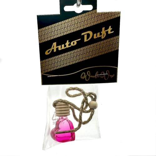 WonderWax Auto Duft Lufterfrischer Herz Pink 6 ml|Home Sweet Home|Innenraum Deko Parfüm Car Scent Baum Geruch Luxus Aufhänger