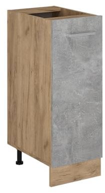 Vicco Apothekerschrank R-Line, Medizinschrank für die Küche, Beton, 30 cm ohne Arbeitsplatte