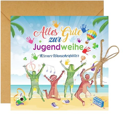 Carte de cérémonie pour la jeunesse, cadeau en argent, cadeau de confirmation, cadeau pour fille et garçon, cadeau d'argent, cartes pour remise de diplôme, idées de cadeaux