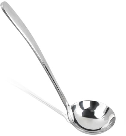 8.5 Inch Small Gravy Ladle Spoon, Stainless Steel Sauce Ladle for Soup, Stew, and Gravies – Heavy Duty 304 Stainless Steel Mini Soup Ladles, Serving Spoon for Kitchen, Restaurant, and Hotel
