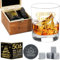 50th Birthday Gifts for Men - Vintage Whiskey Glass Set, 50th Birthday Decorations for Men Funny Gift Ideas for Him, Dad, 50 Year Old Man - Wood Box & Whiskey Stones & Coaster & Anniversary Card