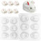 3D Hasen Antihaftend Puddingform, Kaninchen Form Silikon Backform, Antihaftend 3d Kaninchen Backform, Silikon Backform Kaninchen, für Kuchen, Dessert, Seife, Mousse, 2 Stück
