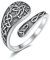 Celtic Knot Spoon Rings 925 Sterling Silver Celtic Spoon Thumb Rings Vintage Jewellery for Women Men