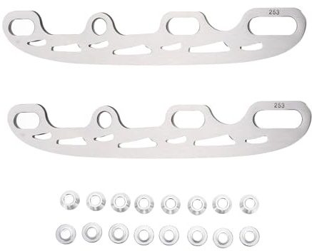 JUMPLAWN Edelstahl und Aluminiumlegierung Rollschuhkufen Ersatzkufen | Ersatz für Eishockeyschuhe und Eislaufschuhe, Silber, Harte Struktur, Austauschbar, 253mm