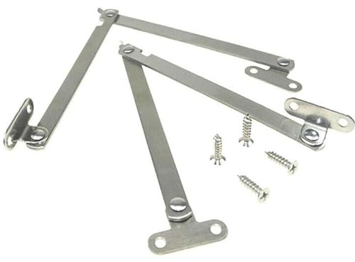 GHHZML Lift Up Door Cabinet Hinges 2PCS Stainless Steel Folding Pull Rod Cabinet Door Movable Lift Up Support Hardware Cabinets Hinges Display Rack Support Rods