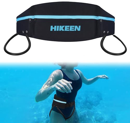 BOOSTEADY Water Aerobic Resistance Belt for Adults with Zipped Pocket | Pool Fitness & Training Tool with Fixing Straps| For Pool Exercises and Workouts