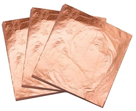 Imitation Blattgold Papier Vergoldung Kupfer Aluminium Blatt for Kunsthandwerk Vergoldet Hause Dekoration 1000PCS(16cm copper leaf)