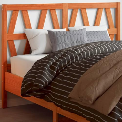 Frdhee Rückenlehne Bett Polster Kopfteil,Kopfteil Wachsbraun 160 cm Massivholz Kiefer,Bettrückwand für Schlafzimmer Dekor