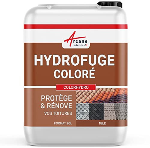 Hydrofuge Toiture Coloré - Imperméabilisant Tuile - COLORHYDRO 20 L (jusqu à 80m²) - Brun Cuivré - RAL 8004 - ARCANE INDUSTRIES