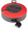 POLY POOL - PP2731 Avvolgicavo 4 m - Avvolgicavo elettrico 4 Prese Pluristandard e Spina Salvaspazio Standard Italiano Grande 16 A - Prolunga Elettrica con Disgiuntore Termico