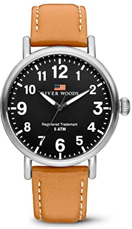 River Woods Men's Watch Leather Sacramento