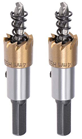 Sourcingmap 2 Pcs 14mm HSS Drill Bit Hole Saw Stainless High Speed Steel Metal Alloy