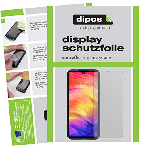 dipos I 6X Protector de Pantalla Mate Compatible con Xiaomi Redmi Note 7 pelicula Protectora