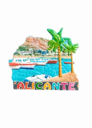 Alicante Spain 3D Fridge Magnet Travel Souvenir Gift,Home & Kitchen Decoration Magnetic Sticker Alacant Refrigerator Magnet Collection