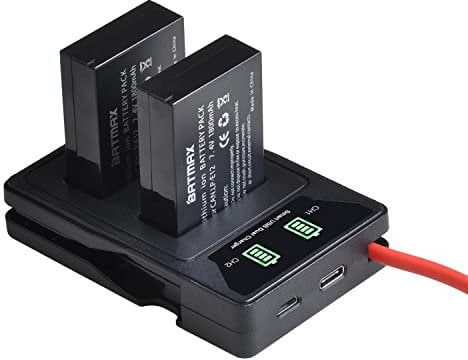 PowerTrust 2-Pack LP-E12 Battery and LED Charger Compatible with Canon EOS M50 Mark II, EOS M50, EOS M200, EOS M, EOS M2, EOS M10, M100, EOS 100D,PowerShot SX70HS Camera
