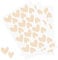 Y014 Herzen Set Wandtattoo Aufkleber Herz Dekor Sticker für Kinderzimmer Babyzimmer (Beige)