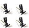 StartFine Schuppentürschloss, 14 cm, gleichschließend, Schuppentürgriff mit Schloss, Schuppentürriegel, 14 cm, T-Griff, 4 Kits