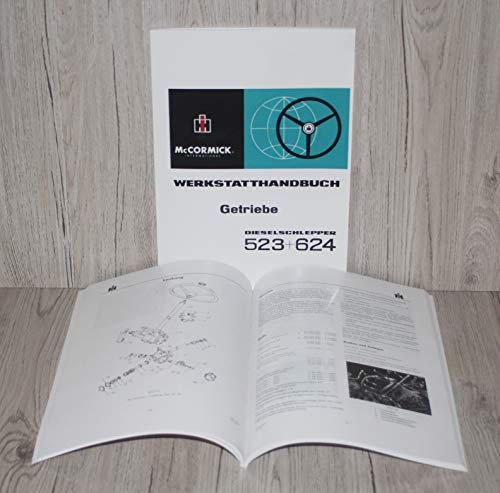 IHC MC CORMICK Werkstatthandbuch Getriebe Traktor 523 624 Auch passend für 553 654 724 824 da Baugleich