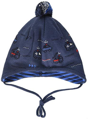 maximo Baby-Jungen Band Beanie-Mütze, dunkeljeans/Planet, 45