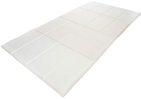 Traumschloss Thermoschaum Reiseauflage mit Viscoschaumkern | Doppeltuch | zusammenlegbar | druckentlastender Thermoschaum | Höhe 4cm | 140x200cm