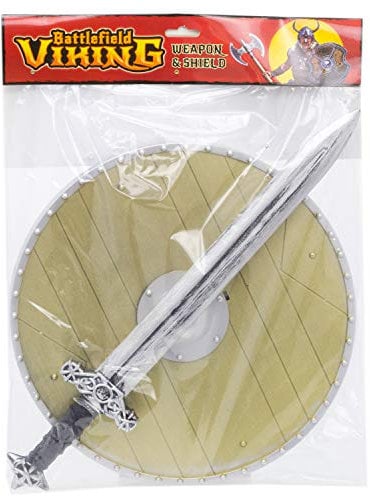 Kids Viking Shield And Weapon Set | Medieval Warrior Fancy Dress Costume | Children's Viking Accessories - Sword