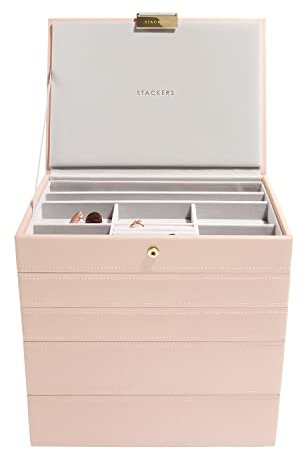 Stackers Blush Classic Set of 5 with Champagne Gold Fitting + Foil