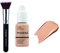 Phoera Full Coverage Foundation Soft Matte Oil Control Concealer 30 ml Flawless Cream Smooth Long Lasting 24HR with Foundation Brush (103 Warm Peach)