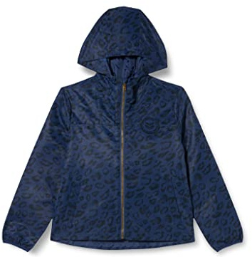 IKKS JUNIOR Jungen Coupe Vent À Capuche Déperlant Motif Bleu Xu41053.46 Windschutz Pack, AOP Fauve, 4 Jahre