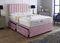 Plush Velvetto Divan Bed Set With Matching Apollo Headboard And Memory Sprung Mattress | Divan Bed Frame | Bed Base | Premium Velvetto Fabric (Rose Pink, 5.0FT King Size 2 Drawer Foot End)