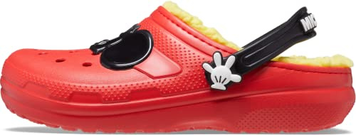 Crocs Kids' Classic Lined Disney Clog Minnie Shoes, Mickey Mouse, 3 US Unisex Little