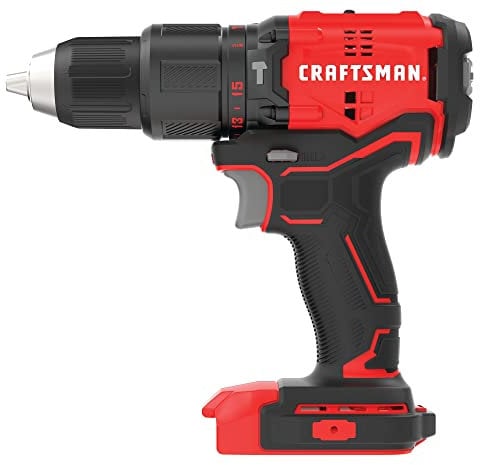 CRAFTSMAN Taladro percutor inalámbrico de 20 V, sin escobillas, velocidad variable, solo herramienta (CMCD731B)