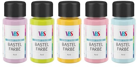 VBS Bastelfarben-Set Bonbon, 5 x 50 ml