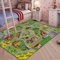 Booooom Jackson Kinder Spielteppich 133x190 cm Spielmatte Straße zum Fahren von Spielzeugautos Spielzeugautos auf Kindern Lernteppich zum Thema Straßenverkehr rutschfeste