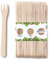 BIOZOYG XL Pommesgabeln Holz Pommes Besteck Bio-Gabel kompostierbar aus Hartholz natur I Pommespieker Holz-Gabeln Pommes Currywurst Party-Spieße Holz-Picker Gabeln I 100x Pommes-Frites-Gabeln 17,5 cm