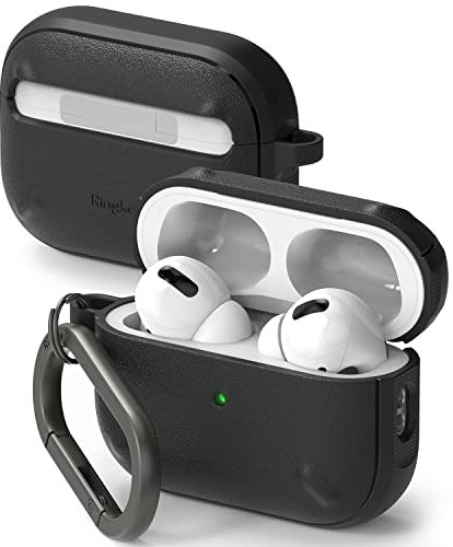 Ringke Onyx Case Kompatibel mit AirPods Pro 2 Hülle Stoßfeste Rutschfester Leicht AirPods Pro 2. Generation Schutzhülle mit Karabiner - Black