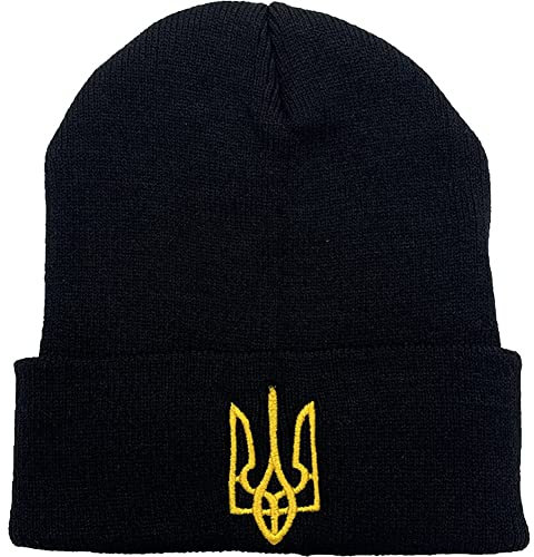 Bemvp Ukraine Flagge Strickmütze Warme Dehnbare Kappe Winter Dehnbare Kappe Strickmütze Hüte Unisex Thermische Kopfbedeckung