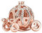 BEEUVIP Damen Cinderella Sparkling Kutsche Charm Anhänger für Armband 925 Sterling Silber Geburtsstein Charms Beads passend für Armband