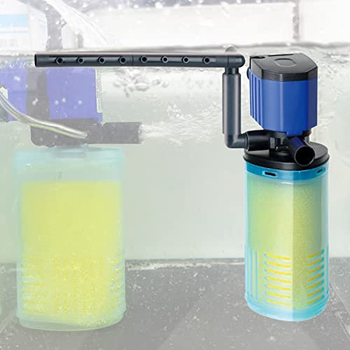 YEKUYEKU Aquarium Air Pump，3 in 1 fish Tank Air Pump, Mini Air Pump, Portable Ultra Silent Fish Tank Air Pump