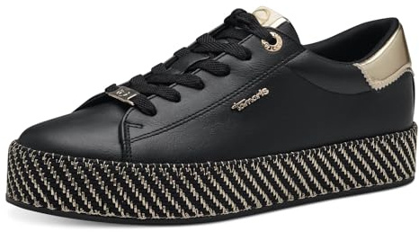 Tamaris Damen Sneaker Synthetik, schwarz, 41 EU