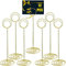 LATERN 12 Pièces Porte-Numéros de Table, 22CM Grand Porte-Cartes Supports pour Tableaux en Fil Métallique pour Lieu Menu Mémo Nom Cartes dans Mariage Fête Réception Restaurant Maison Bureau (Dorés)