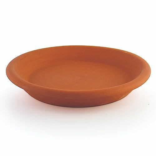 Saharashop Orientalischer Ton Teller rund Ø 30cm Braun Natur