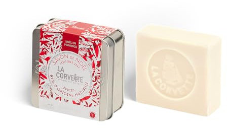 La Corvette, Savon de Noël EPICES et boîte à savon - idée cadeau - fabriqué à Marseille - 95% d'origine naturelle