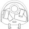 COUVERCLE NOIR COUPE NEO pour PIECES ASPIRATEUR NETTOYEUR PETIT ELECTROMENAGER NILFISK ADVANCE - 128350017