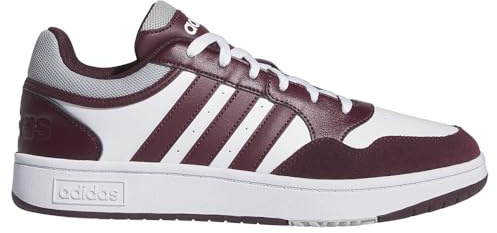Adidas Herren Hoops 3.0 Shoes, Cloud White/Maroon/Grey Two, 44 2/3 EU