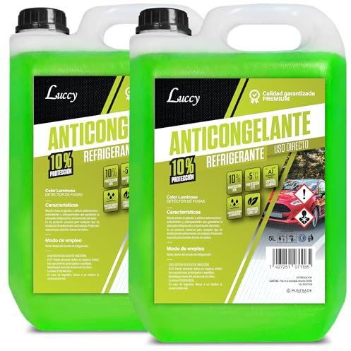 Antigelo Auto 10% Protezione -5ºC | 10 Litri | Liquido Radiatore Verde