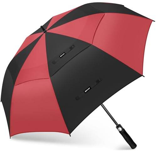 KEYHOT Golf-Regenschirm, 51/56/62/68 Zoll, automatisch öffnend | Doppelte Dachluft, winddicht, Glasfaserverstärkter Schaft, groß, wasserfest, Golf-Brolly für Männer und Frauen bei Regen