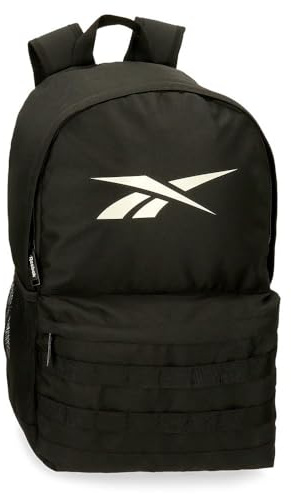 Reebok Malden Rucksack, Schwarz, 28 x 45 x 14 cm, Polyester, 17,64 l, Schwarz, Talla única, Rucksack