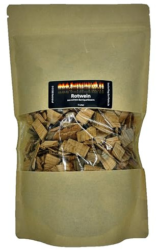 BBQ Barriquefass Wood Chips/Wood Trucchi per affumicatura 1 litro Whisky Sherry Rotwe (vino rosso)