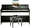 keymaXX E-Piano Set, SDP-155, Schwarz, 88 Tasten, Hammermechanik, 128-stimmige Polyphonie, inklusive Klavierbank, Kopfhörer und Notensammlung